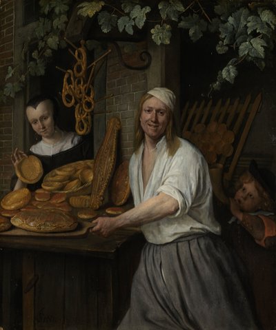 Piekarz Arent Oostwaard i jego żona Katarzyna Keizerswaard, 1658 r. autorstwa Jan Havickszoon Steen