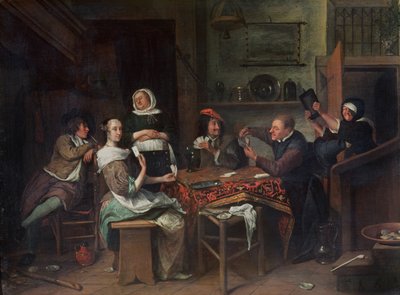 Gracze w karty autorstwa Jan Havickszoon Steen