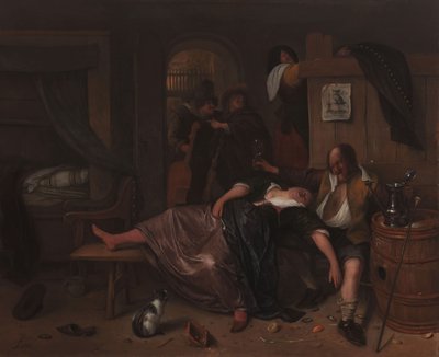 Pijana para, ok. 1655-65 autorstwa Jan Havickszoon Steen