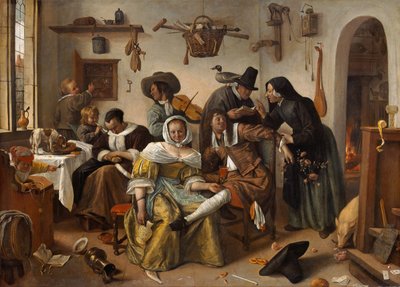 Topsy-Turvy World In Weelde Siet Toe, 1663 autorstwa Jan Havickszoon Steen