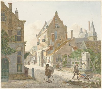 Waardpoort i Oude Gracht w Utrechcie autorstwa Jan Hendrik Verheijen