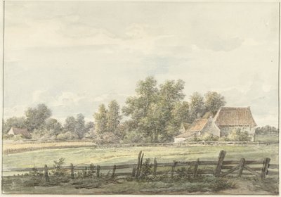 Krajobraz z farmą autorstwa Jan Hulswit