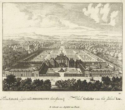 Widok pałacu Het Loo, 1694-97 autorstwa Jan I van Call