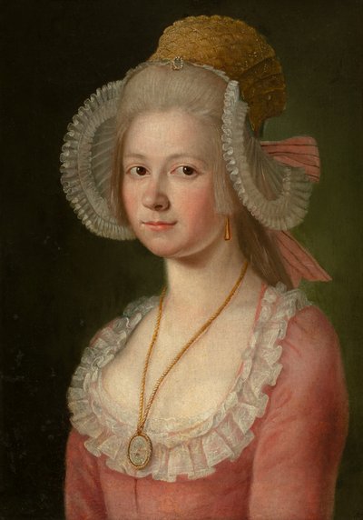 Portret damy w czepku, 1785 autorstwa Jan Jahn