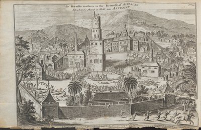 Zamieszki Stepana Razina w Astrachaniu Od: Trzy niezwykłe podróże, 1675 autorstwa Jan Jansz. Struys