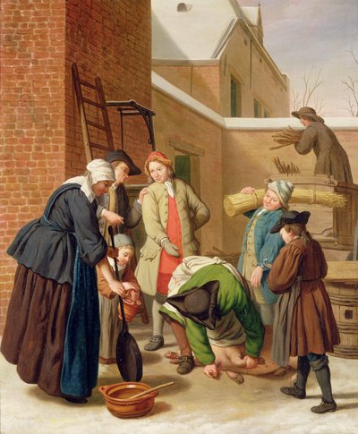Cztery pory roku, zima (olej na płótnie) autorstwa Jan Josef the Elder Horemans