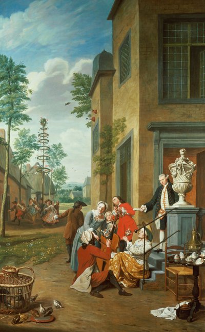 Wesołe miasteczko wieśniaków (jeden z serii czterech) autorstwa Jan Josef the Younger Horemans
