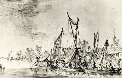 Holenderski krajobraz kanału autorstwa Jan Josephsz van Goyen