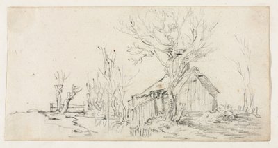 Szkic pejzażu z chatą, ok. 1930 r. 1630. autorstwa Jan Josephsz van Goyen