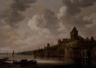 Valkhof w Nijmegen, ok. 1640 r. (olej na desce) autorstwa Jan Josephsz van Goyen