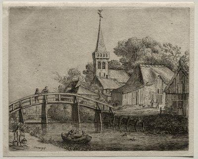 Drewniany most. autorstwa Jan Josephsz van Goyen