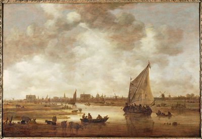 Widok na Lejdę, Holandia, od północnego wschodu (olej na drewnie) autorstwa Jan Josephsz van Goyen