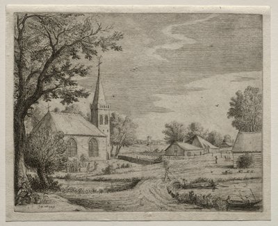 Wiejski Kościół pw. autorstwa Jan Josephsz van Goyen