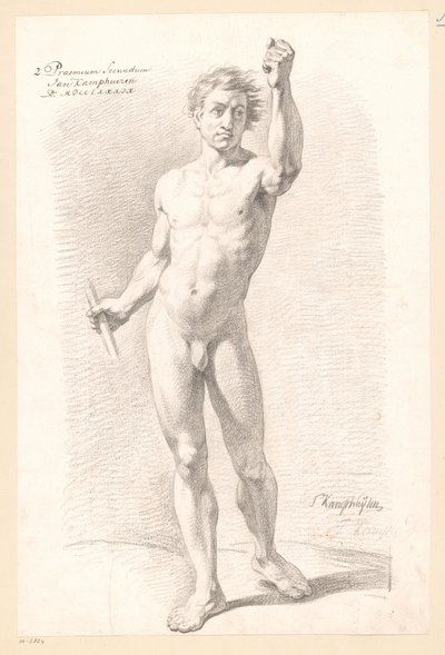 Akt męski stojący, widziany z przodu (II nagroda 1789) autorstwa Jan Kamphuijsen