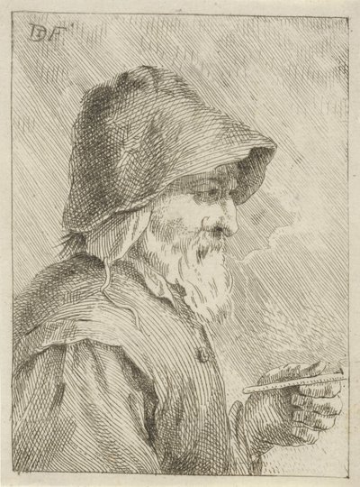 Starzec z brodą i fajką w ręku autorstwa Jan Lauwryn Krafft (I) (attributed to)