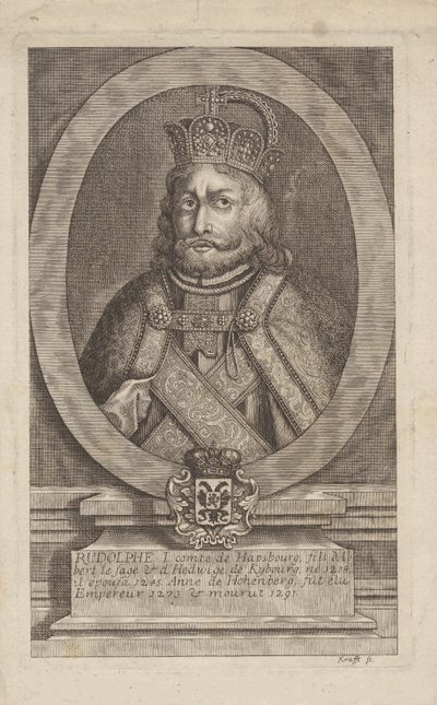 Rudolf I Habsburg 1218-1291, król Rzymian. autorstwa Jan Lauwryn Krafft