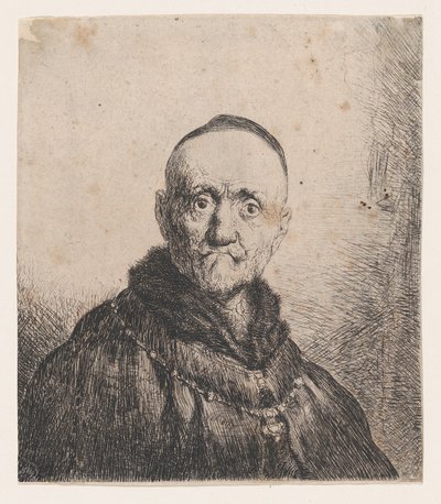 Popiersie starca, frontal, XVII wiek. autorstwa Jan Lievens