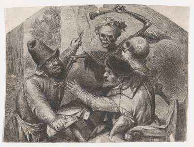 Śmierć i gracze w karty, 1620-74. autorstwa Jan Lievens