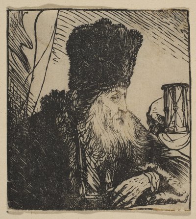Filozof z klepsydrą, 1620-74. autorstwa Jan Lievens