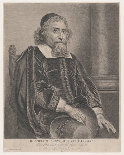 Portret Efraima Bonusa, lekarza, XVII wiek. autorstwa Jan Lievens