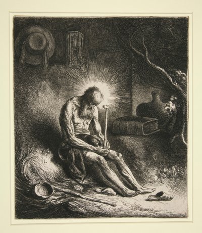 Św. Hieronim w pokucie autorstwa Jan Lievens