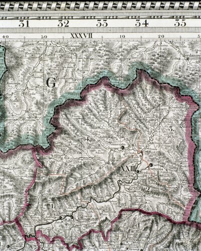 Mapa królestwa Węgier, wydrukowana przez Godfrieda autorstwa Jan Lipszki