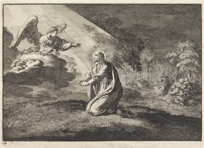 Chrystus w Ogrodzie Getsemani autorstwa Jan Luyken