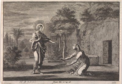 Chrystus ukazuje się Marii Magdalenie (Noli me tangere) autorstwa Jan Luyken
