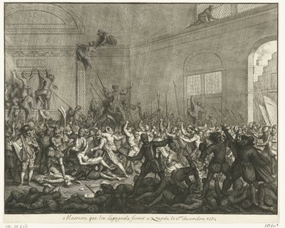 Morderstwo w kościele w Naarden, 1572 autorstwa Jan Luyken