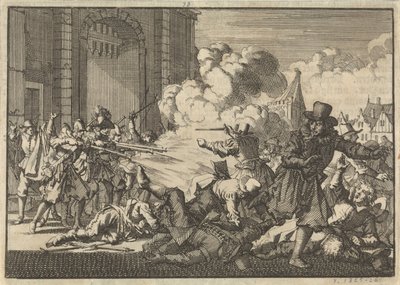 Zamieszki w Rotterdamie po uwięzieniu ministra remonstrantów, 1621 autorstwa Jan Luyken
