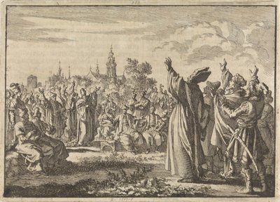 Sejm polski, na którym August II Mocny zostaje ogłoszony królem przez jedną stronę, a francuski Ludwik Burbon-Conti przez drugą, 1697 autorstwa Jan Luyken