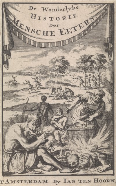 Wspaniała historia zjadaczy ludzi autorstwa A. Magyrusa, 1696. autorstwa Jan Luyken