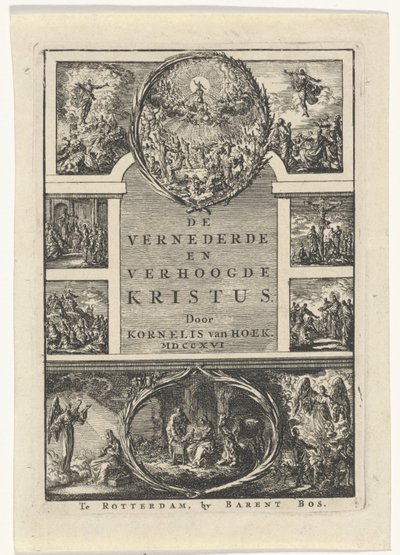 Strona tytułowa: „Chrystus upokorzony i wywyższony” Kornelisa van Hoeka, 1706 r. autorstwa Jan Luyken