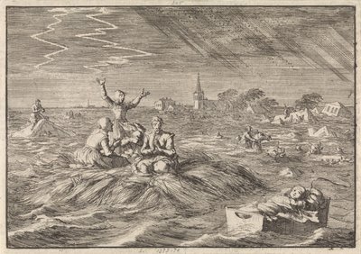 Powódź w Groningen, 1686 r. autorstwa Jan Luyken