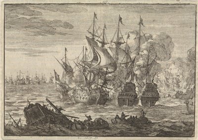 Bitwa pod Beachy Head, 1690 autorstwa Jan Luyken