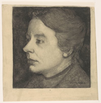 Portret Anny Mankes-Zernike autorstwa Jan Mankes (signed by artist)