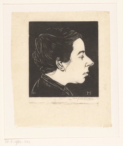 Portret Anny Zernike autorstwa Jan Mankes (signed by artist)