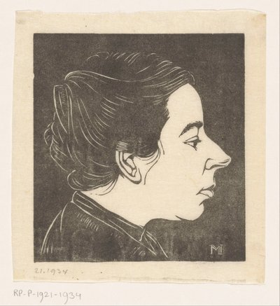 Portret Anny Zernike autorstwa Jan Mankes