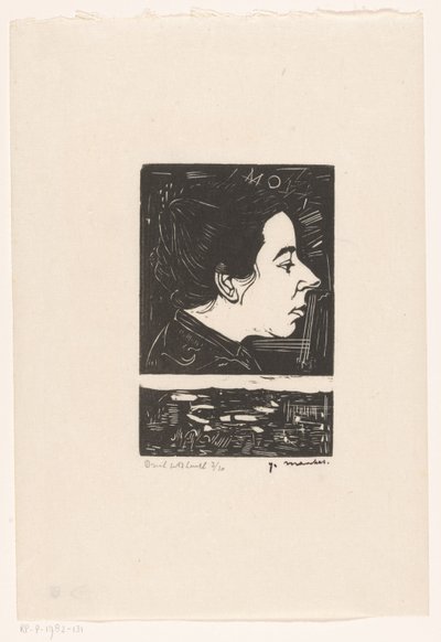 Portret Anny Zernike autorstwa Jan Mankes