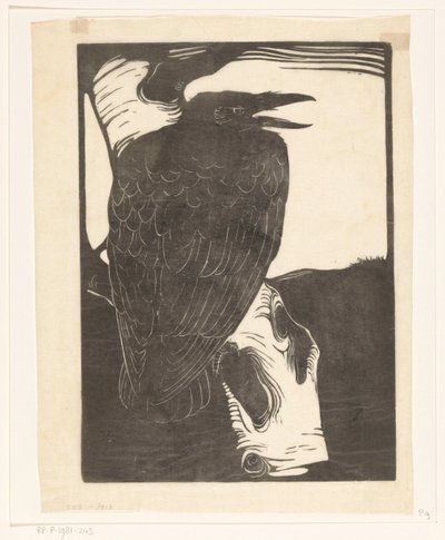 Kruk na brzozie autorstwa Jan Mankes