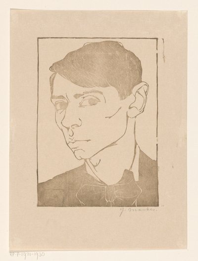 Autoportret z muszką autorstwa Jan Mankes