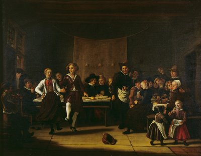 Casamento do fazendeiro (óleo sobre tela) polimento autorstwa Jan Massys or Metsys