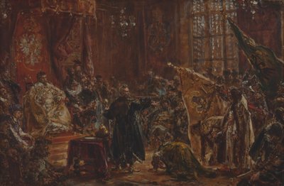 Carowie Szujscy na sejmie warszawskim autorstwa Jan Matejko