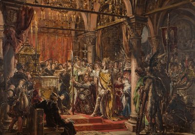 Koronacja pierwszego króla. R.P. 1001 autorstwa Jan Matejko