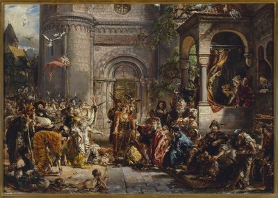 Przyjęcie Żydów. R.P. 1096 autorstwa Jan Matejko