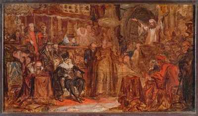 Szkic do "Kazania Skargi" autorstwa Jan Matejko