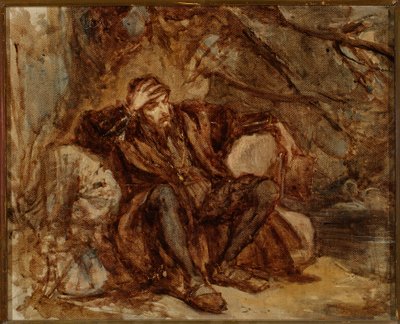 Zygmunt August w ogrodzie wileńskim, szkic autorstwa Jan Matejko