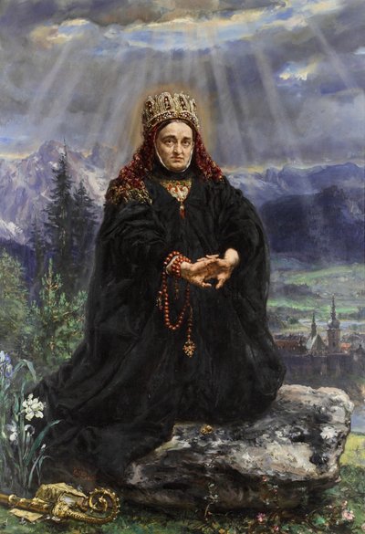 Święta Kinga modląca się pośród sądeckich gór. autorstwa Jan Matejko