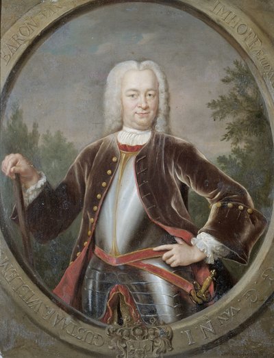 Portret Gustaafa Willema, barona van Imhoffa, generalnego gubernatora Holenderskiej Kompanii Wschodnioindyjskiej autorstwa Jan Maurits Quinkhard