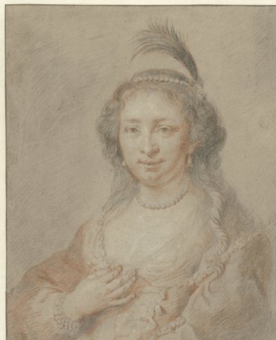 Portret Sary van Baerle, żony Philipsa van Dorp autorstwa Jan Maurits Quinkhard